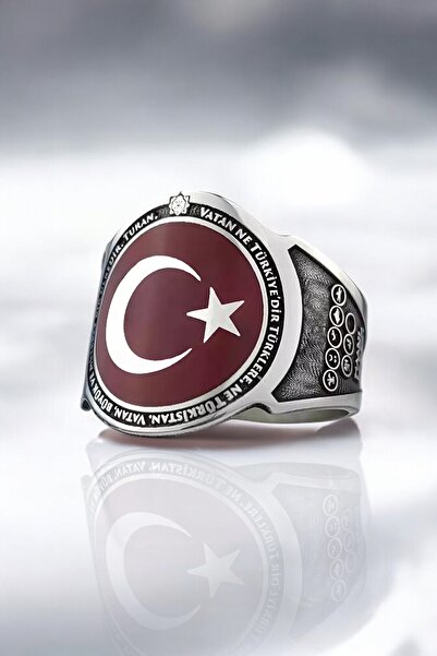 Kızıl Sancak Kuyumculuk Ay Yıldız Erkek Yüzük