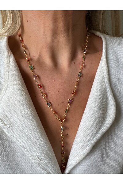 Rossetto Atelier Renkli Kelebek Y Kolye