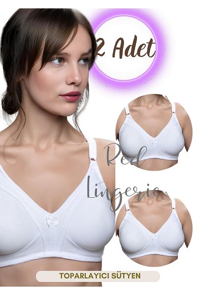 red iç giyim 2 bucăți sutien pieptănat pentru minimizarea bumbacului