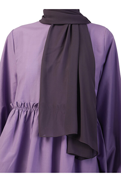 Tuva Şal Chiffon Shawl - Dark Violet -