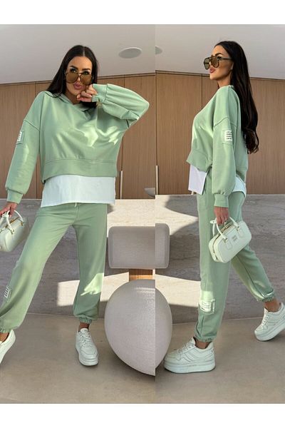 adorashop Cotton suit with hood and white insert IT7100 Vernil Universal (S-L)