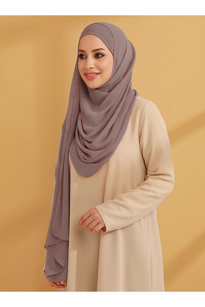 Tuva Chiffon Ready Turban with Inner Bonnet - Lilac -
