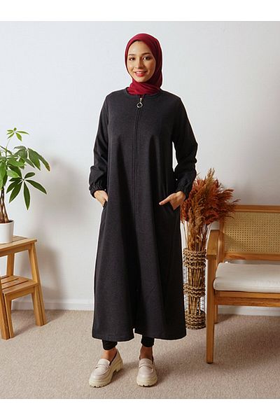 Por La Cara Μακρύ αθλητικό καπάκι Anthracite - με τσέπες και φερμουάρ