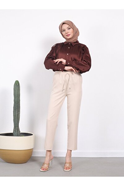 VAV Dabıl Kumaş Pantolon - Taş Rengi - Vav