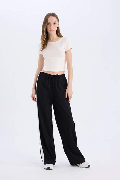 DeFacto New Season Coool Fitted Rib Basic Plain Thick Fabric Short Sleeve White T-Shirt
