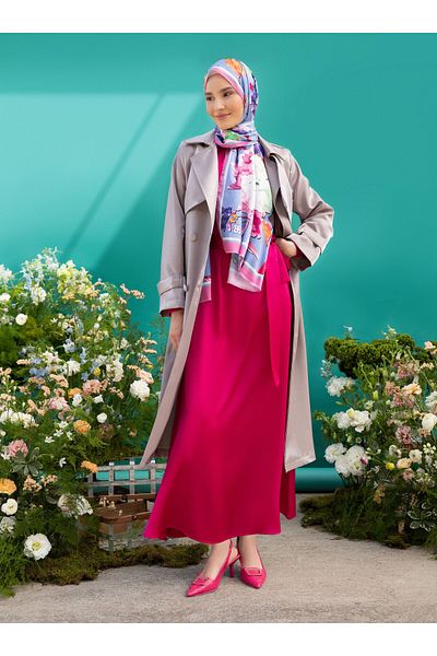 Refka Καμπαρντίνα Refka Mink Shiny Fabric
