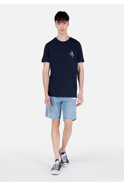 Colin's Loose Straight Fit Mid Waist Men's Black Jean Shorts