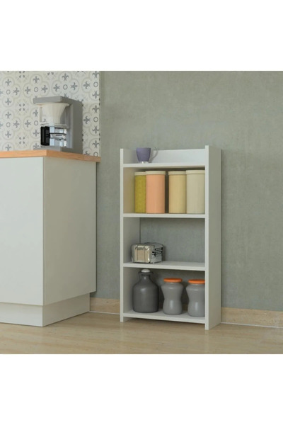 UYSAL FURNİTURE çok amaçlı beyaz kitaplık beyaz raf