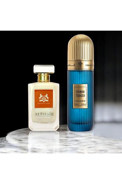IBRAHEEM AL.QURASHI Spanish Tobacco Excellence Package with Al Thaer Perfume
