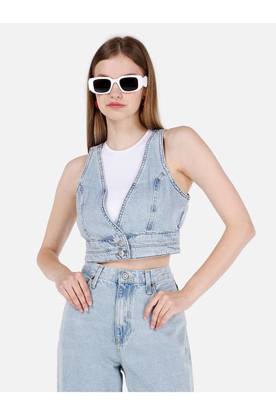 Colin's Bustieră albastră slim fit pentru femei