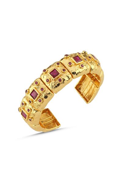 CHARMLUCKY Antique Square Stone Bracelet