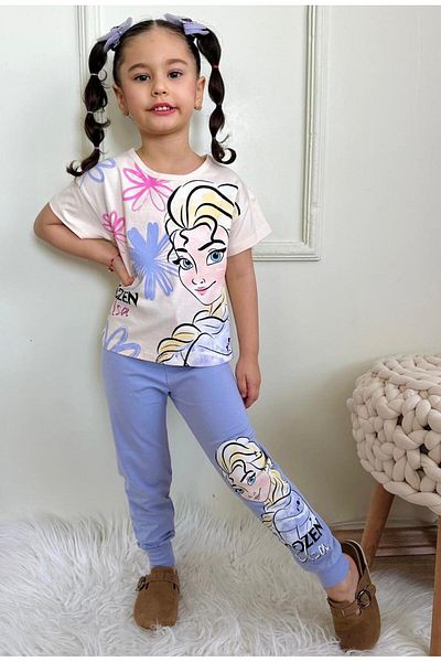 LİLLYPİCCA Girl's Character Patterned Cotton Tracksuit Set