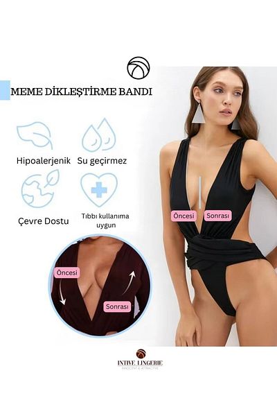 İntive Lingerie Intive Low-Cut Outfit/Evening Dresses for Transparent Breastfeeding Tape, 5 Meters