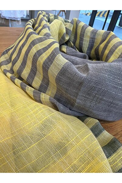 novon Vintage Cozy Linen Design Premium Linen Shawl 190 X 90 cm