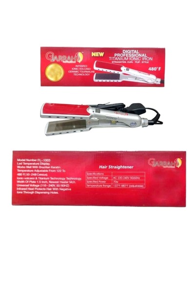 Gjarrah سيراميك لتصفيف الشعر عريض ومسطح