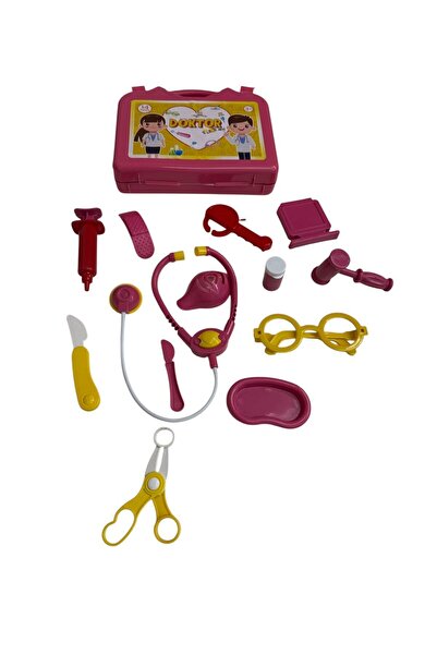 TURKAFONE Çantalı Doktor Seti Pembe / Ce Belgeli, 14 Parça, Çocuk