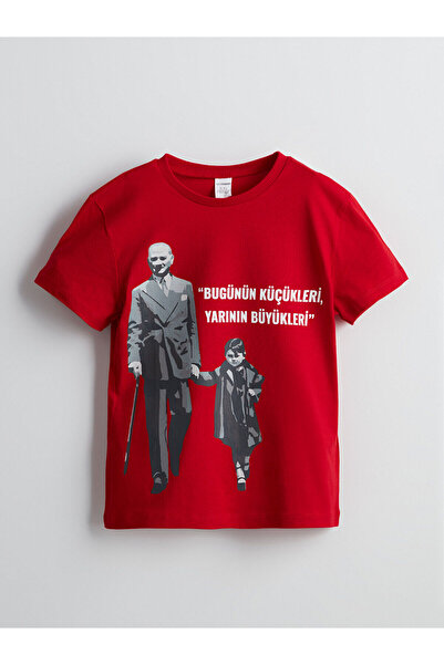 LC Waikiki Özmarka Yeni Sezon Atatürk Baskılı Erkek Çocuk Tişört