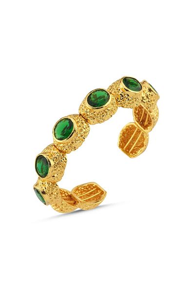 CHARMLUCKY Oval Baguette Stone Bracelet