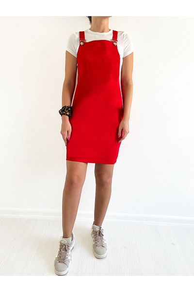 FREYA MODA Short Gabardine Salopette Dress