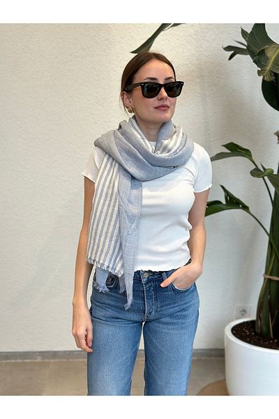 novon Sienna Design Linen Premium 100% Linen Shawl