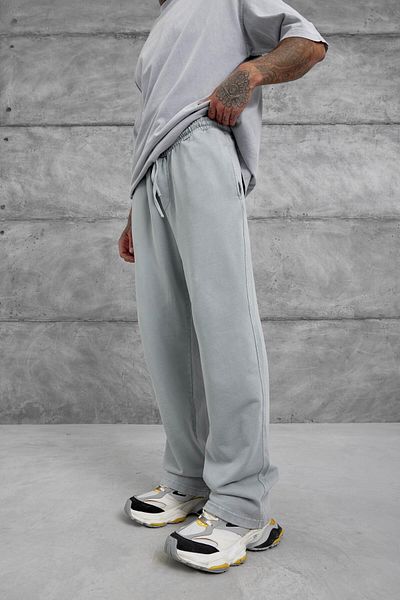 NOMARC Γκρι Washed Basic Baggy αθλητική φόρμα