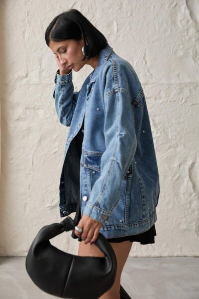 UP TREND COLLECTION Jachetă din denim Blue Stone -COLECȚIE