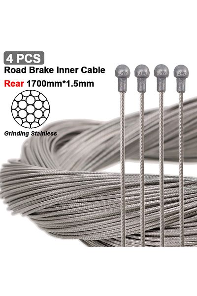 Choice 4PCS Road 1700mm HEPPE Bike Shifter Brake Cables Grinding Stainless Steel Cable MTB Road Bike Front