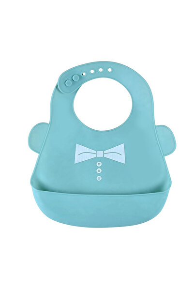 Generic مريلة أطفال من السيليكون المقاوم للماء - أزرق