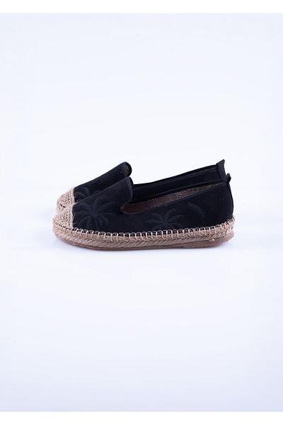 lovitto Vegan Palm Patterned Women's Espadrille Shoes