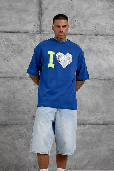 NOMARC Μπλουζάκι με στάμπα με στάμπα Navy Blue Heart
