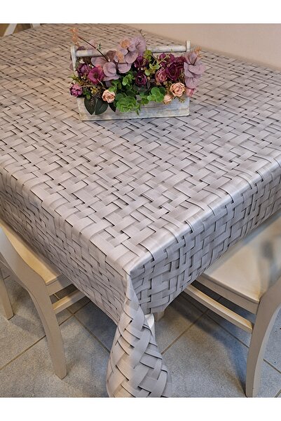 Başak Ev Tekstili FABRIC TEXTURED BASE WITH SILICONE WASHABLE WASHABLE IRONABLE NON-SLIP DECORATIVE TABLE CLOTH