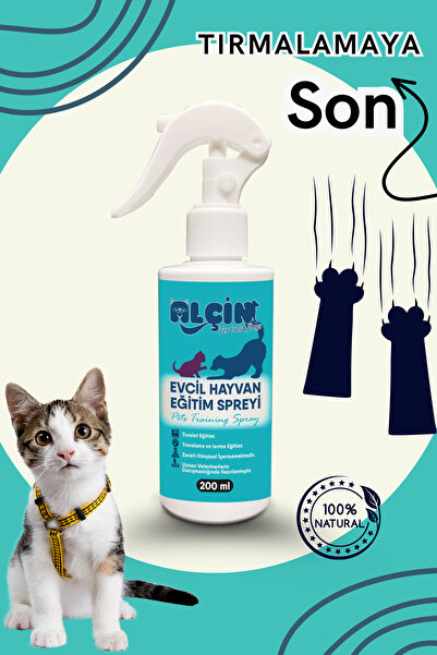 ALÇİN Kedi Uzaklaştırıcı Sprey, Kedi Çiş Pedi Ve Tuvalet Eğitimi, Koltuk Tırmalama Engelleyici 200 Ml