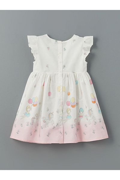LC Waikiki Standard Pattern 100% Cotton Poplin Fabric Baby Girl Dress