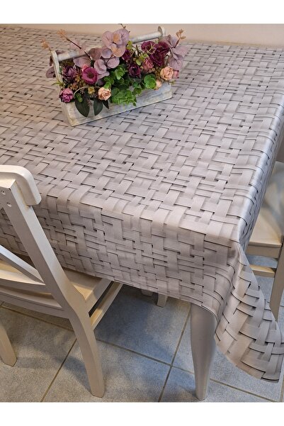 Başak Ev Tekstili FABRIC TEXTURED BASE WITH SILICONE WASHABLE WASHABLE IRONABLE NON-SLIP DECORATIVE TABLE CLOTH