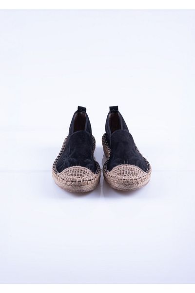 lovitto Vegan Palm Patterned Women's Espadrille Shoes