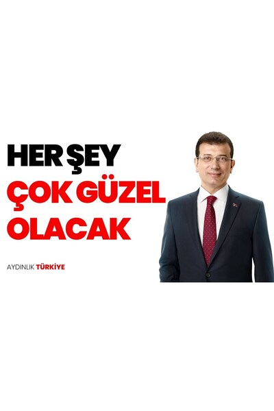 ÇELİKONLİNE Ekrem İmamoğlu Bayrağı 50x75 cm