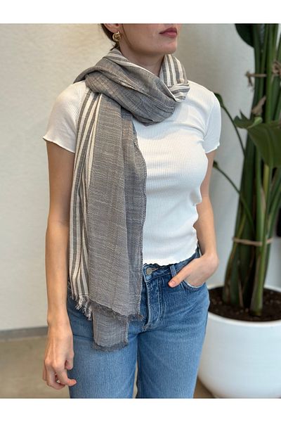 novon Sienna Design Linen Premium 100% Linen Shawl