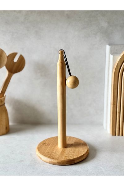 Dekorzdükkan Bamboo Paper Towel Holder