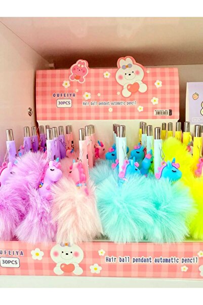 Bakmakistersen Unicorn Tüylü Ponponlu Versatil Uçlu Kalem 0.7