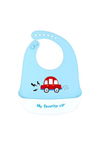Generic Waterproof Silicone Baby Bib - My Favorite Car