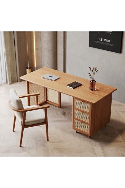 ŞafakMobilya Ahşap Masif Hazeranlı Çalışma Masası