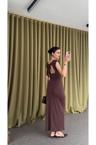 HAZELANNA Rochie maro modal căptușită