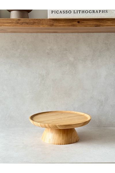 Dekorzdükkan Stand for Pastry Bamboo (28 cm)