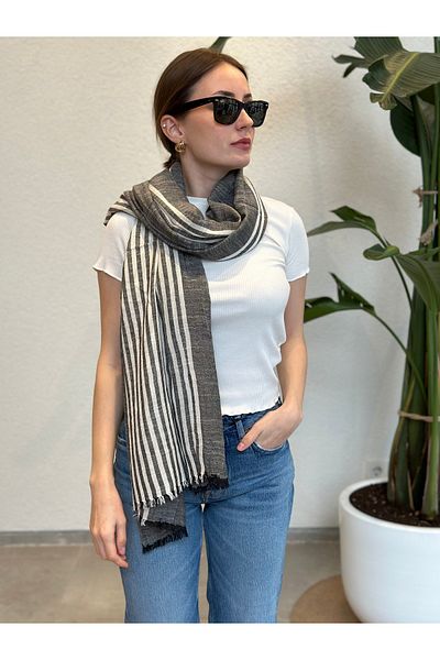 novon Sienna Design Linen Premium 100% Linen Shawl