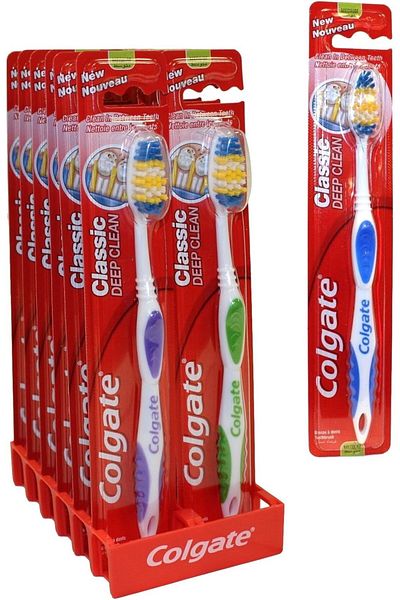 Colgate T.b Medium Classic Deep Clean 3775 --- Colgate Toothbrush Medium Classic Deep Clean