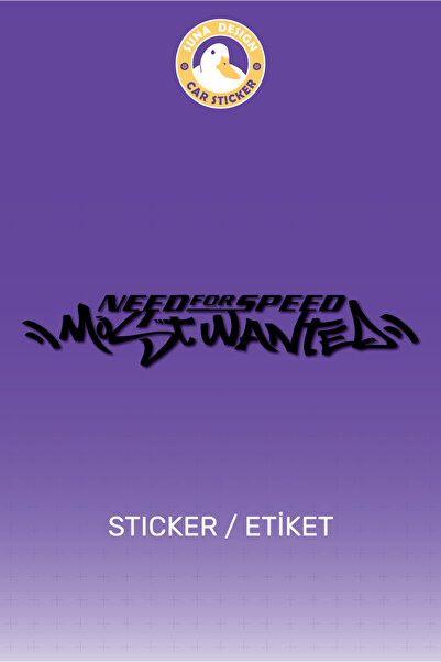 SUNA Need for Speed Most Wanted Yazılı Sticker Araba-Motosiklet-Laptop-Duvar ...
