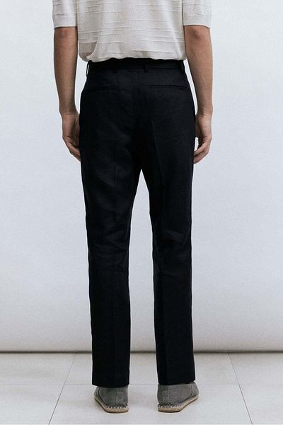 H&M Slim Fit Linen Suit Trousers