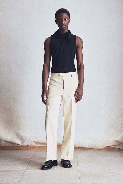 H&M Relaxed Fit Tailored linen-blend trousers