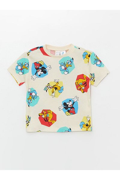 LC Waikiki LCW Baby Boy Shorts Pyjama Set mit Rundhalsausschnitt bedruckt