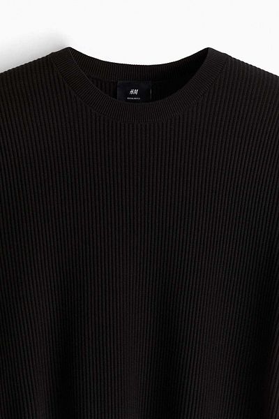 H&M Regular Fit Rib-knit T-shirt